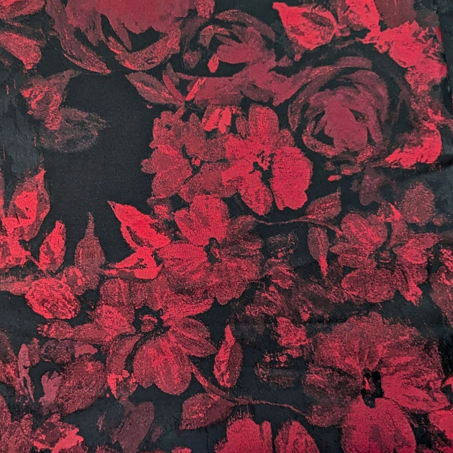 NWT RSVP BY TALBOTS Scarlet Red & Black Floral Jacquard Masquerade Gown Size 4