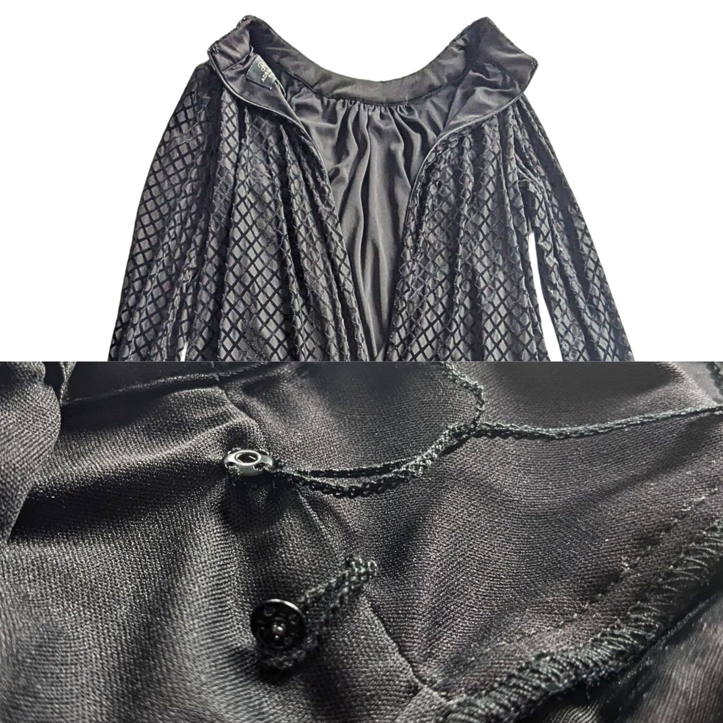 NWT ADRIANNA PAPELL Beaded Burnout Long Sleeve Velvet Shift Swing Mini Dress Sz 4
