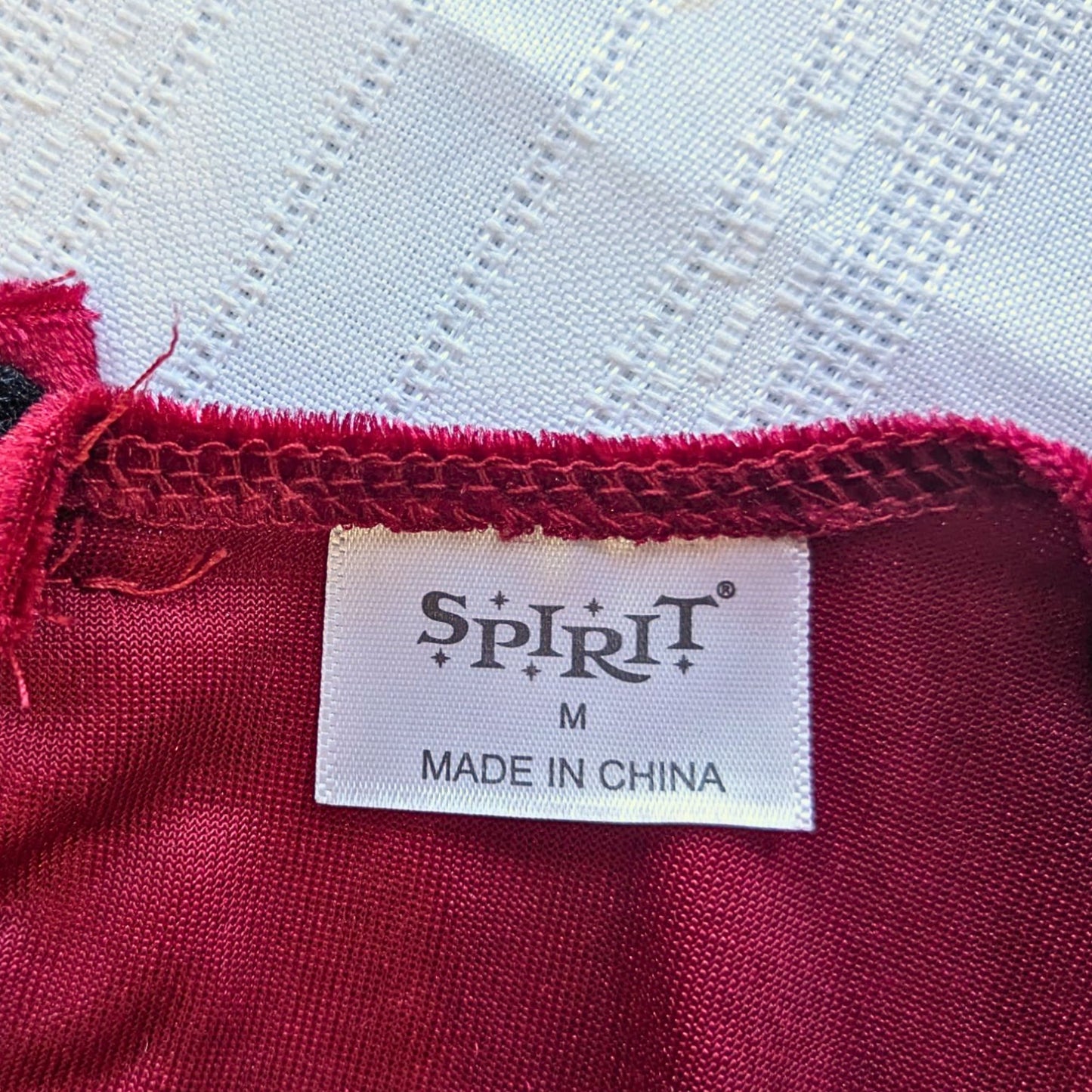 SPIRIT HALLOWEEN Red Devil Velour Tulle Skater Dress w/ Tail Size M