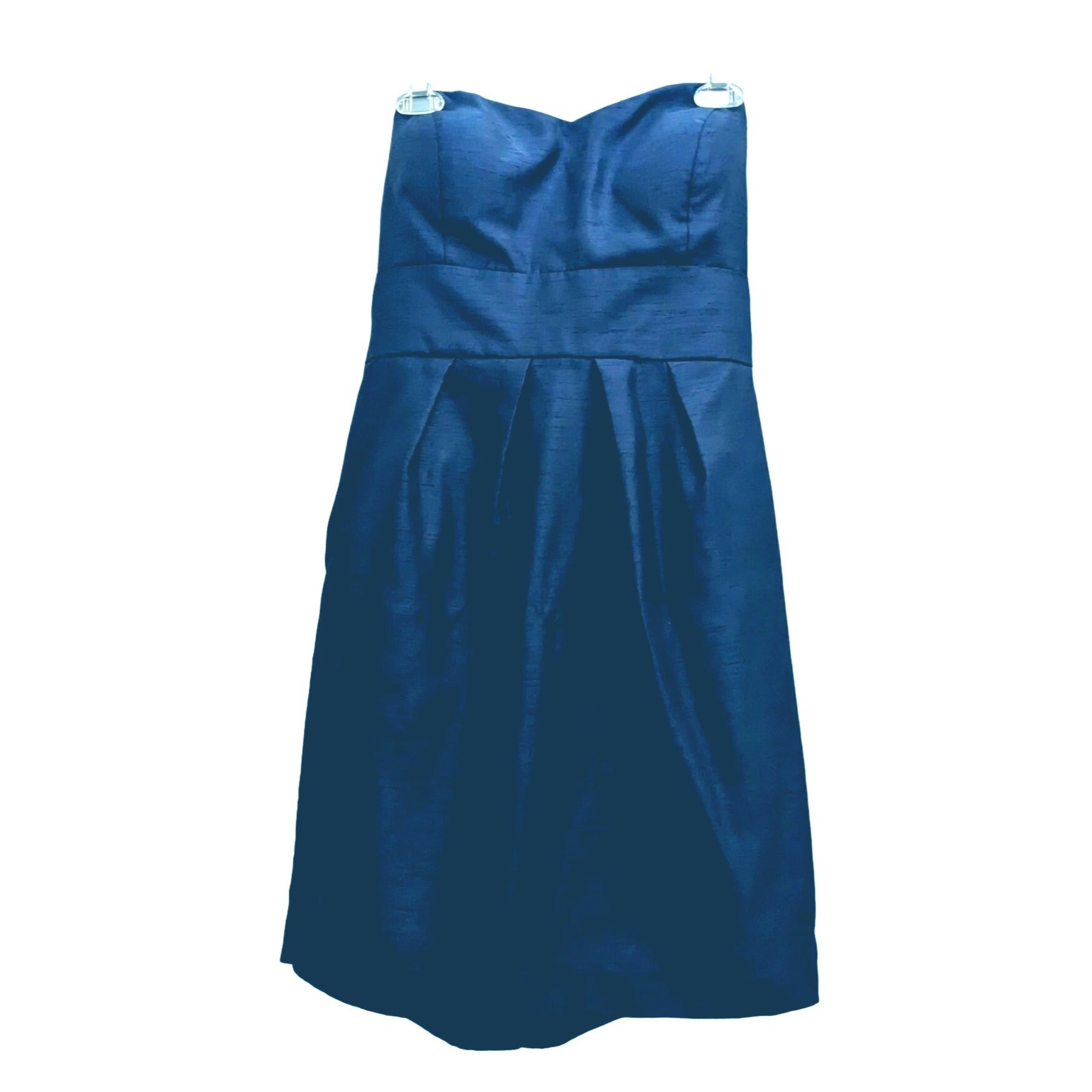 JENNY YOO Blue Shantung Silk Strapless Dress Sweetheart Prom Bridesmaid Size 14 JENNY YOO Blue Shantung Silk Strapless Dress Sweetheart Prom Bridesmaid Size 14