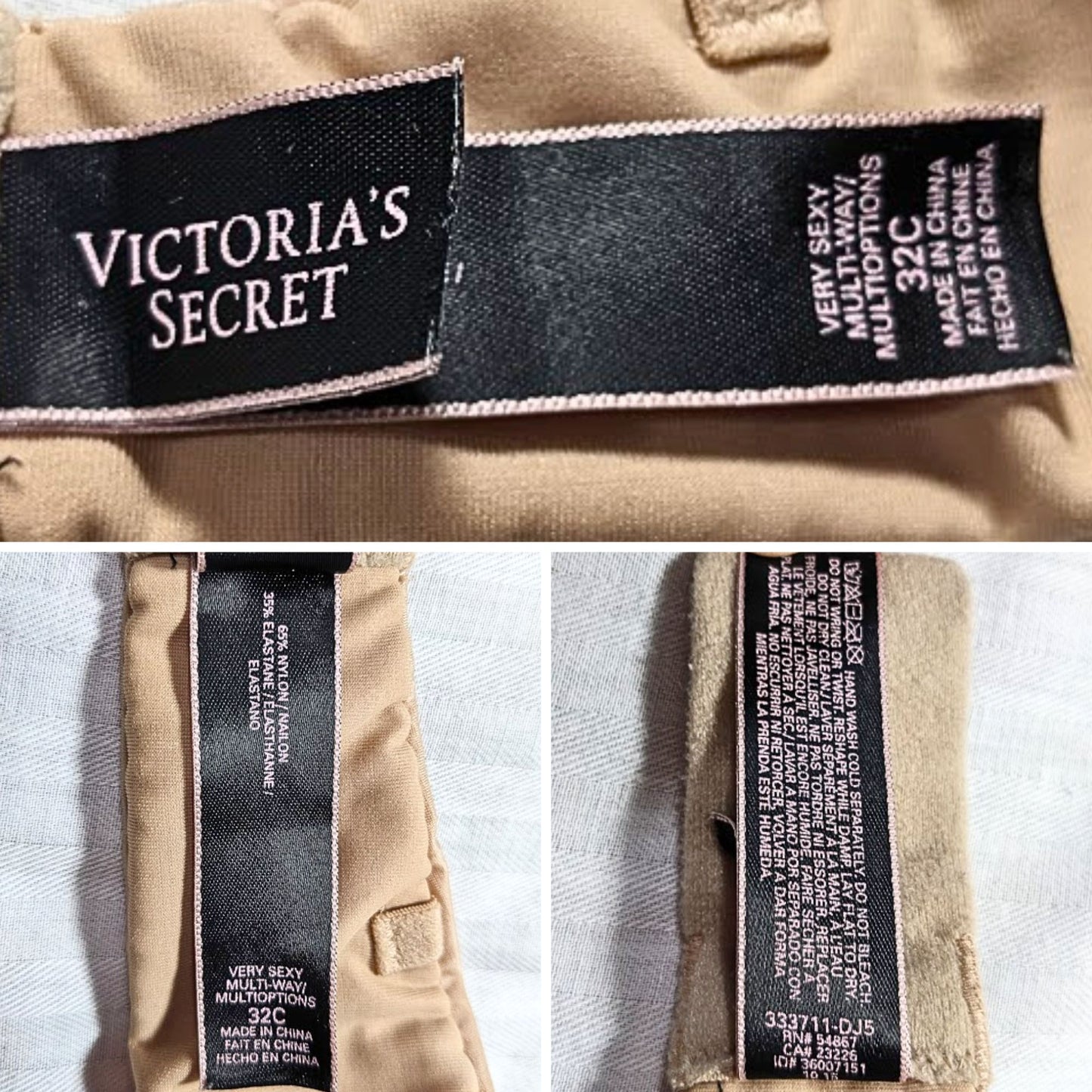 VICTORIA'S SECRET Very Sexy Multiway Underwire Pushup Bra size 32C