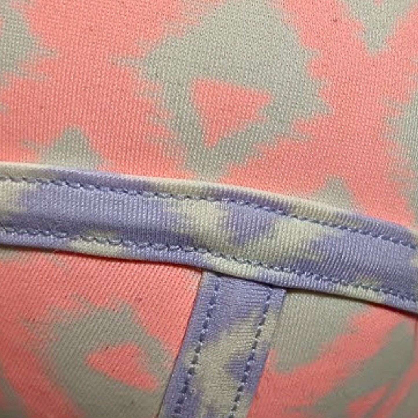 VICTORIA'S SECRET Flirt Bandeau Ikat Coral & Lavender Bikini Top Size 32DD