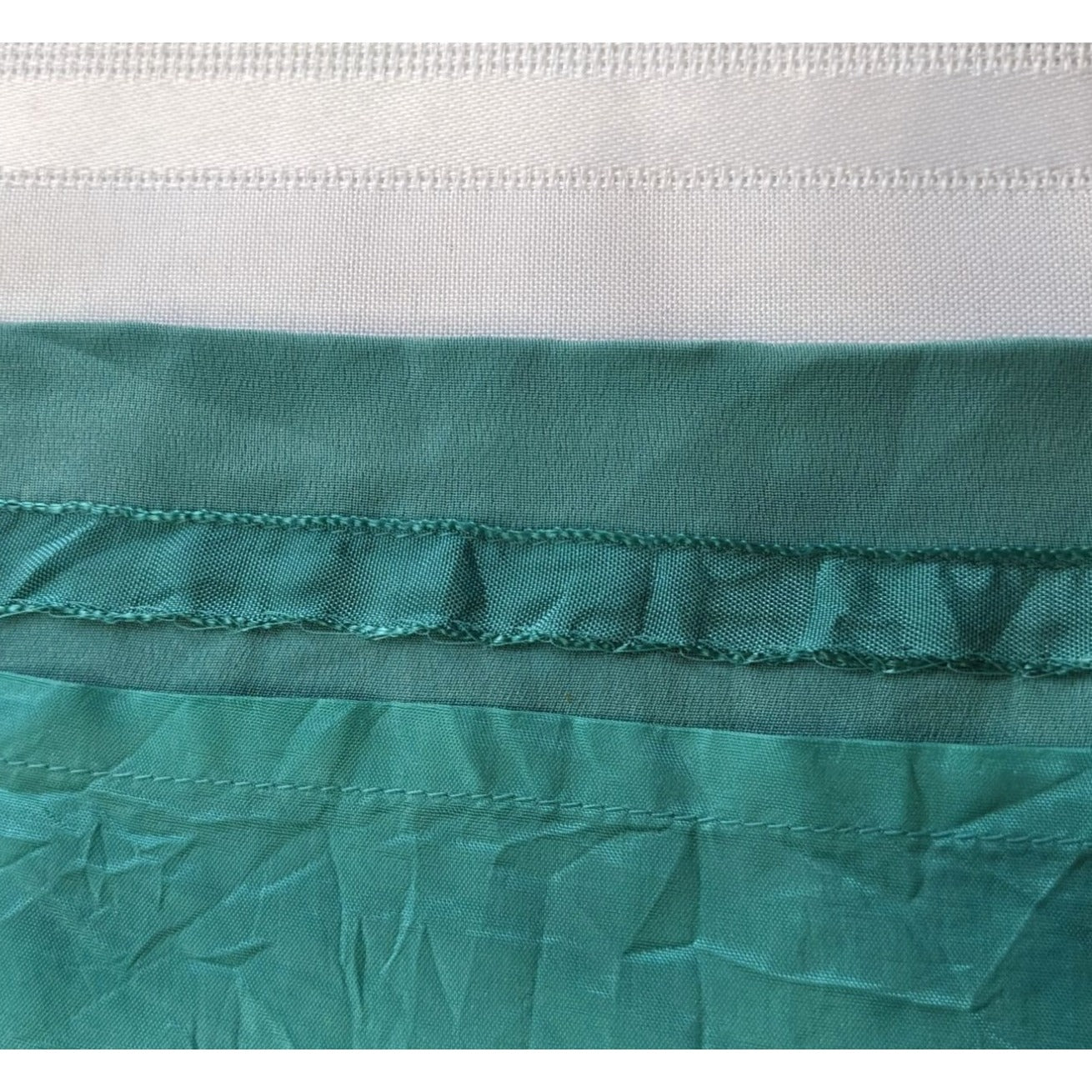 Vintage 90s/Y2K VALERIE STEVENS 100% Silk Teal Shift Lined Midi Dress Size 8