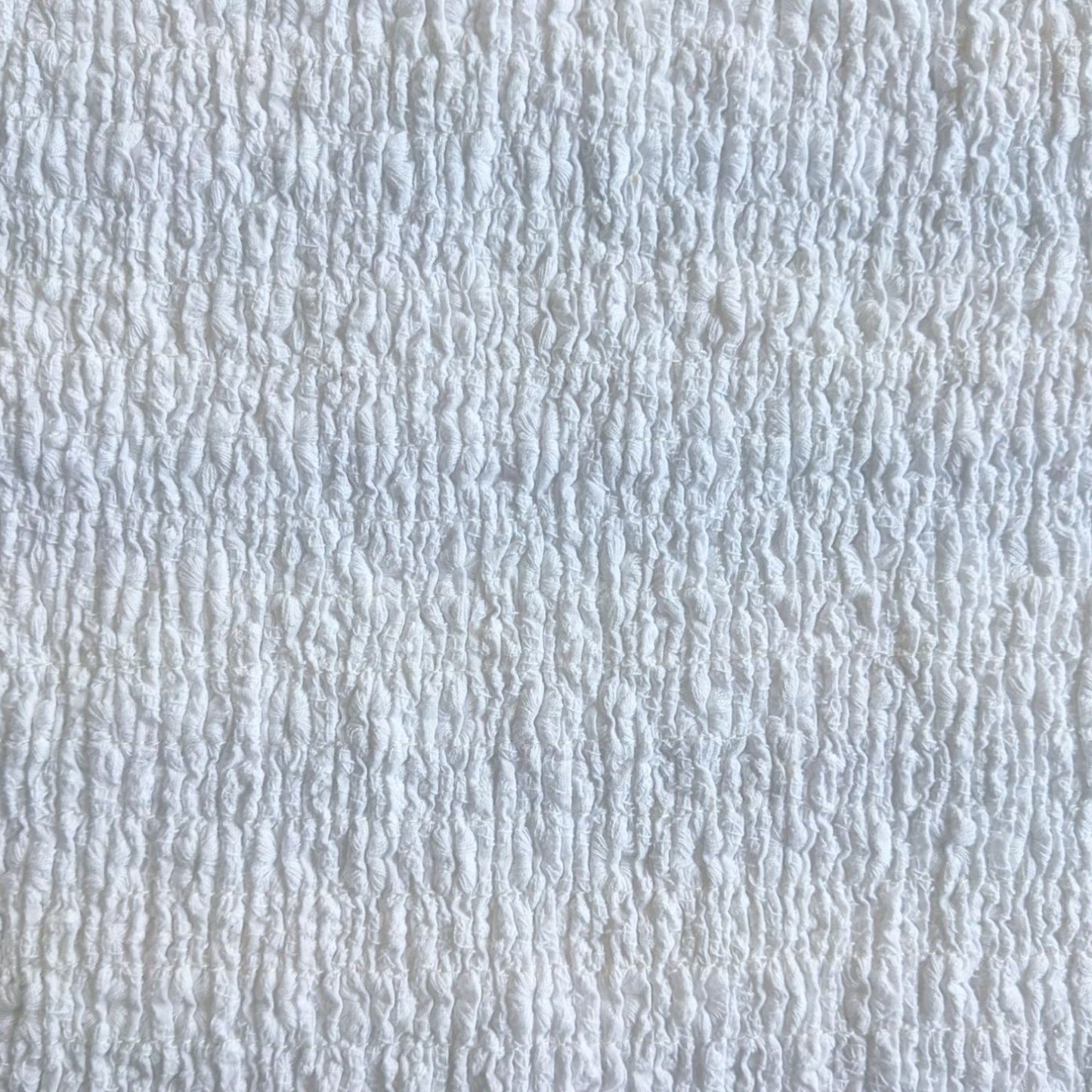 RACHEL PARCELL 100% Cotton White Smocked Puff-Sleeve Bodycon Minidress Size XL