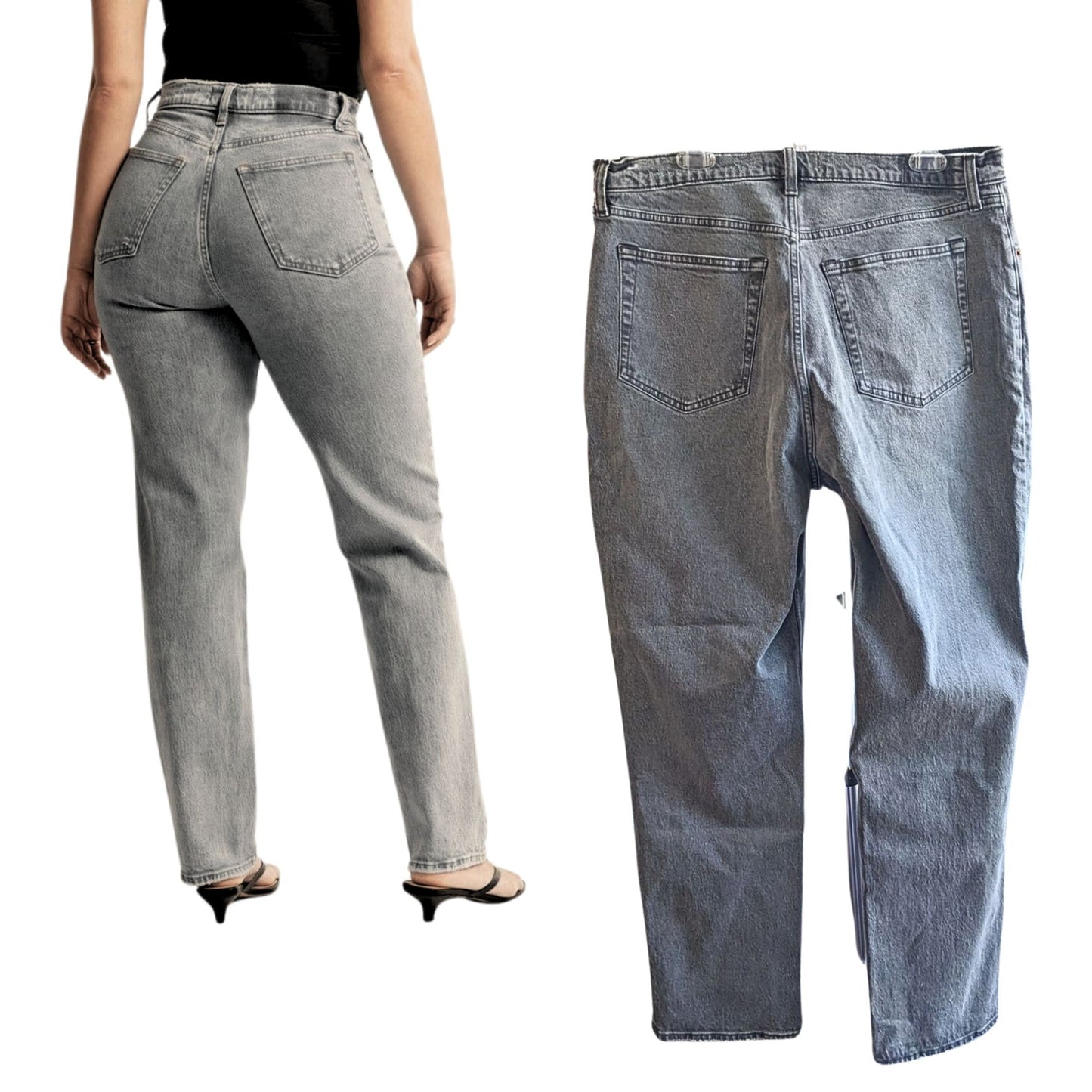 NWT ABERCROMBIE & FITCH 90s Straight Ultra High Rise Curve Love Jeans Sz 33x16R