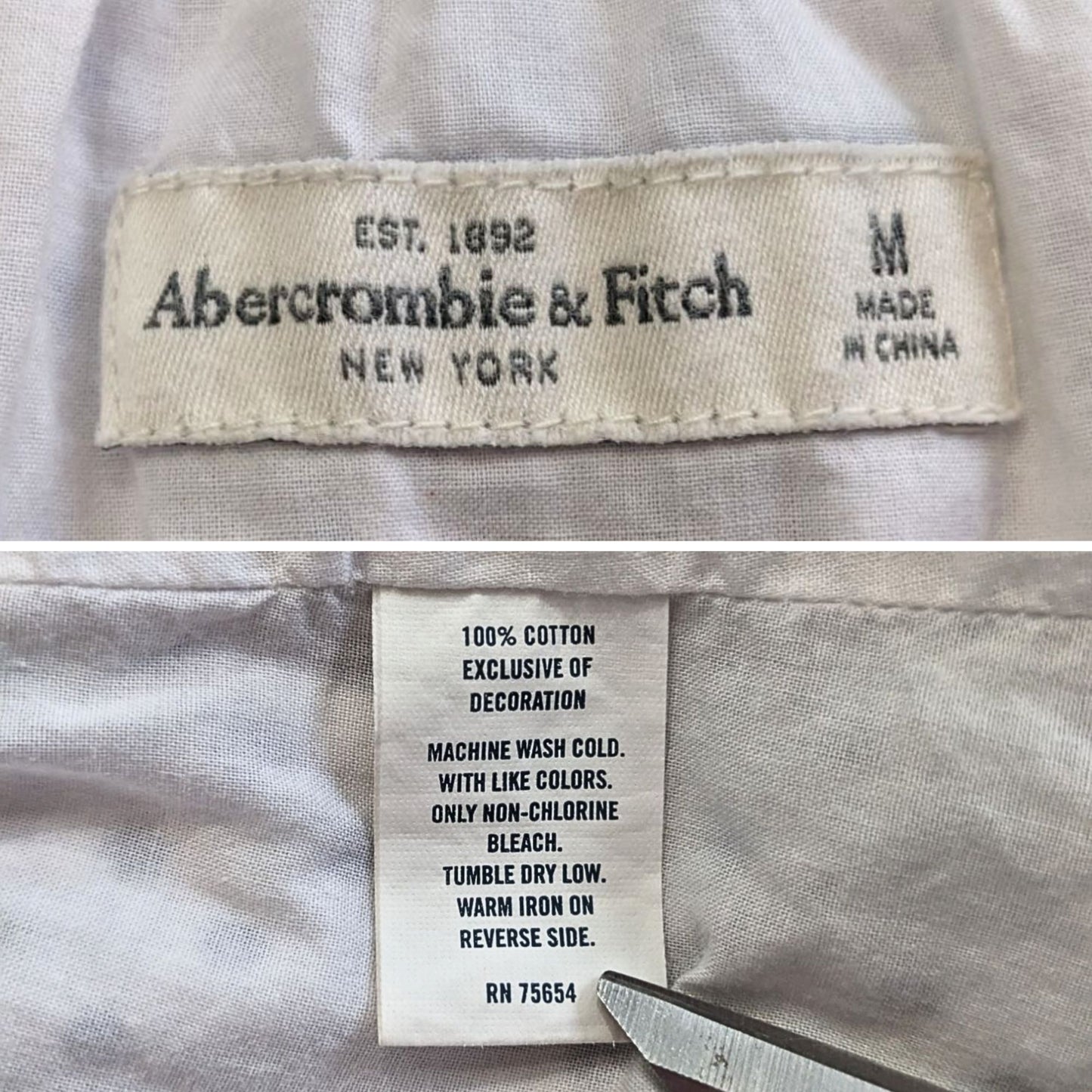 Vtg Y2K ABERCROMBIE & FITCH Cotton White Polka Dot Ruffle Tier Mini Skirt SzM