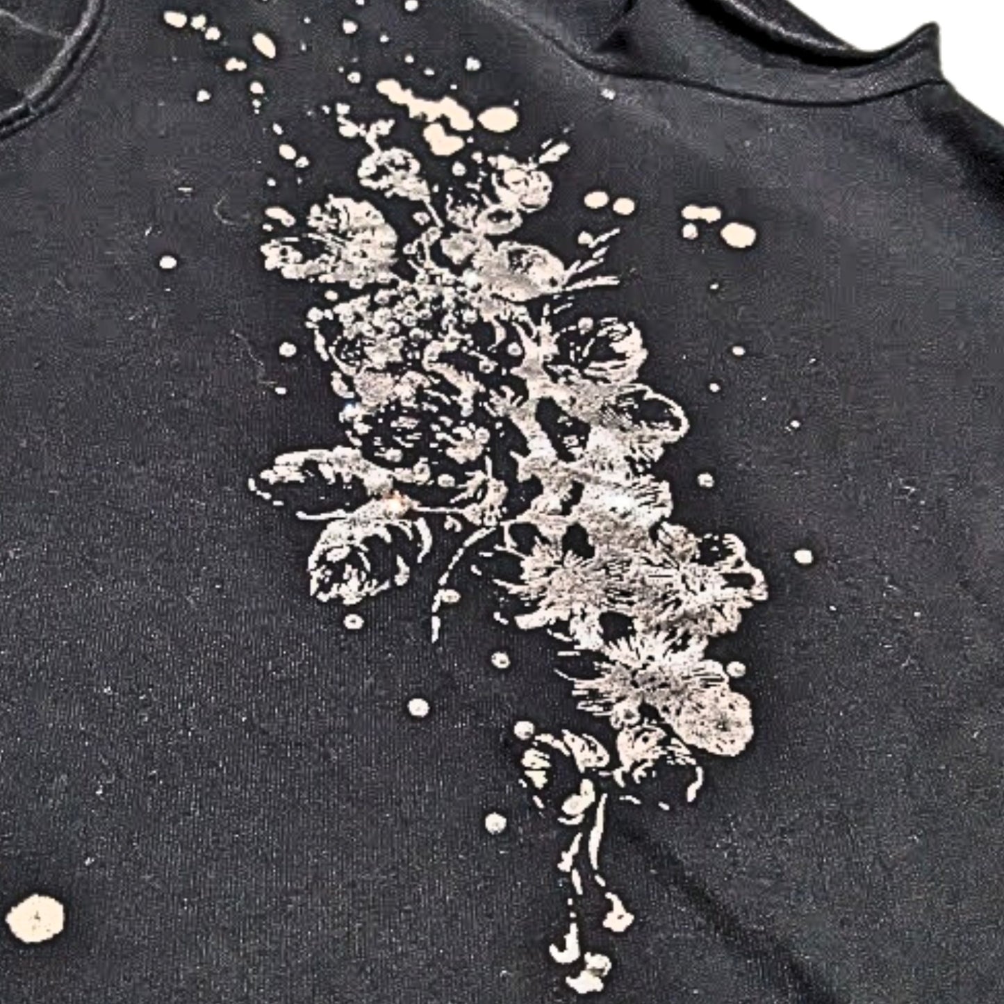 Vtg Y2K THE LIMITED McBling 100% Cotton Black & Silver Graphic Perfect Tee Sz S