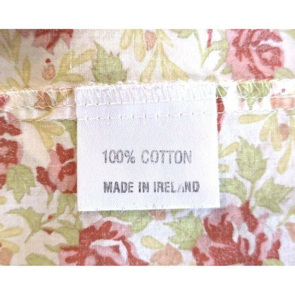 Vintage 70s/80s AVOCA COLLECTION Irish Floral Button Down 100% Cotton Size 10
