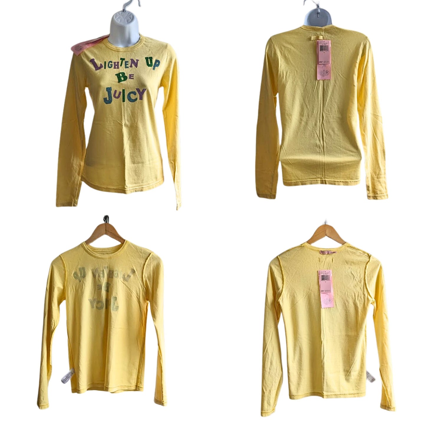 Vtg Y2K JUICY COUTURE 3-pc Kidcore Yellow Green Matching Outfit w/ Belt Bag Sz M