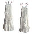 CHASING FIREFLIES Flower Cottage Ivory Tiered Patchwork Lace Maxi Dress Size 8