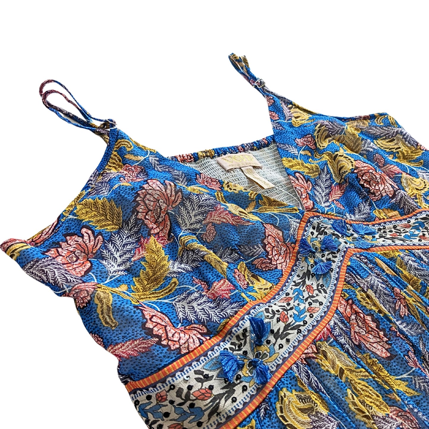 NWT Anthropologie VERB Pallavi Singhee Vineyard Tiered Floral Maxi Sundress Sz10