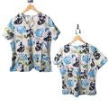 DISNEY Snow White Butterfly Scrub Shirt 100% Cotton Short Sleeve Size M