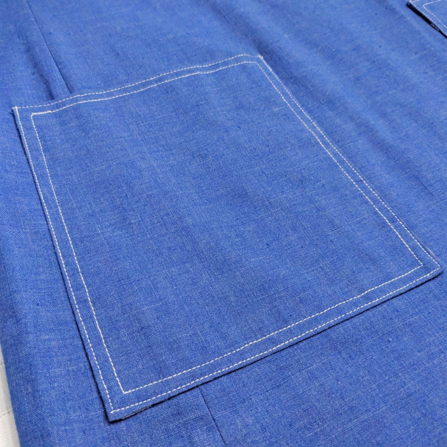 Vintage 60s/70s SEATON HALL Blue Sleeveless Teen Schoolgirl Pinafore Size 7/8