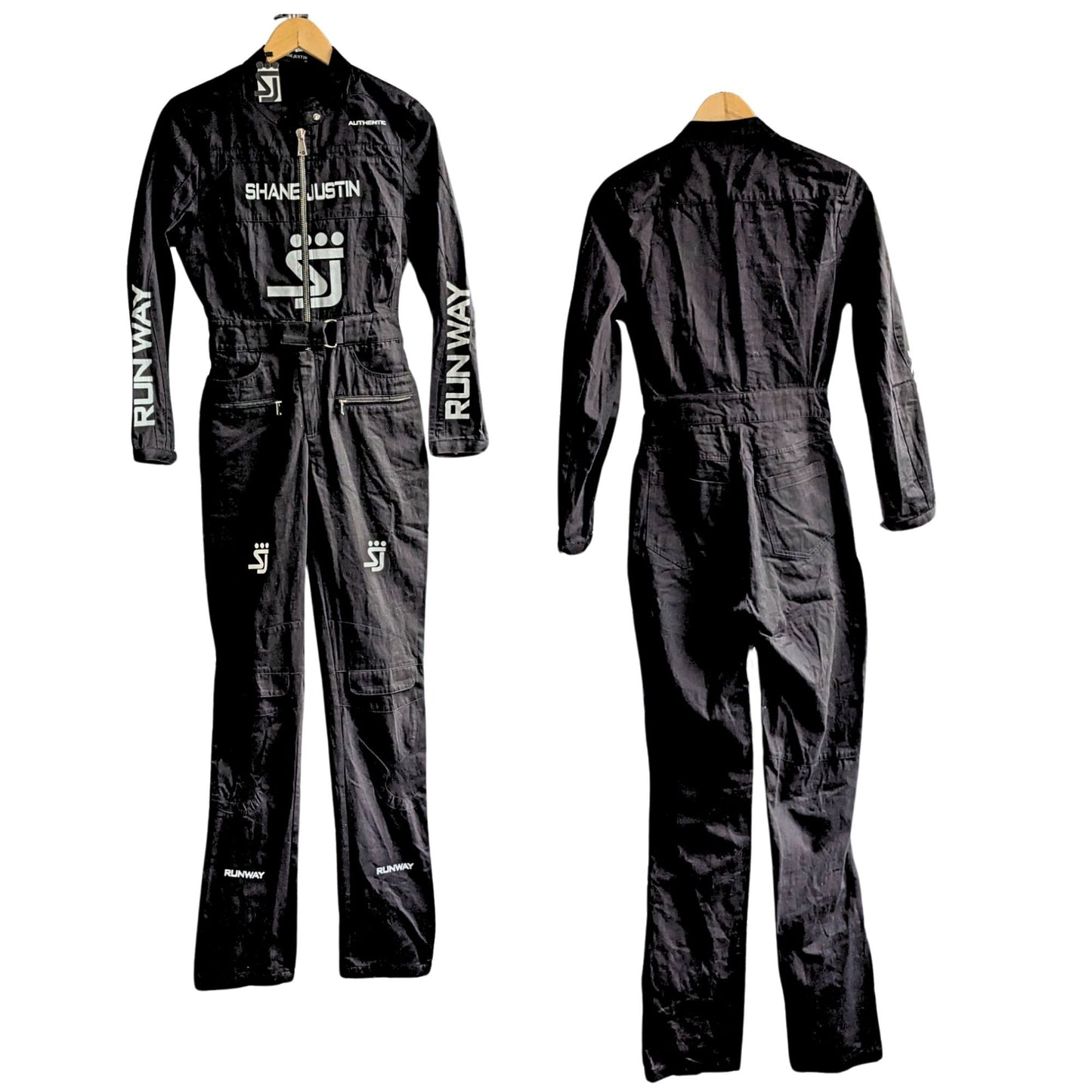 NWT SHANE JUSTIN Combat Zip Up Moto Boilersuit Jumpsuit Size Curvy XS