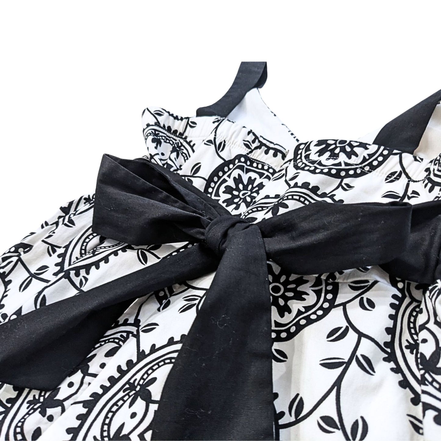 Vintage Y2K SPEECHLESS Black & White Suzani Print Fit & Flare Mini Dress Size 5