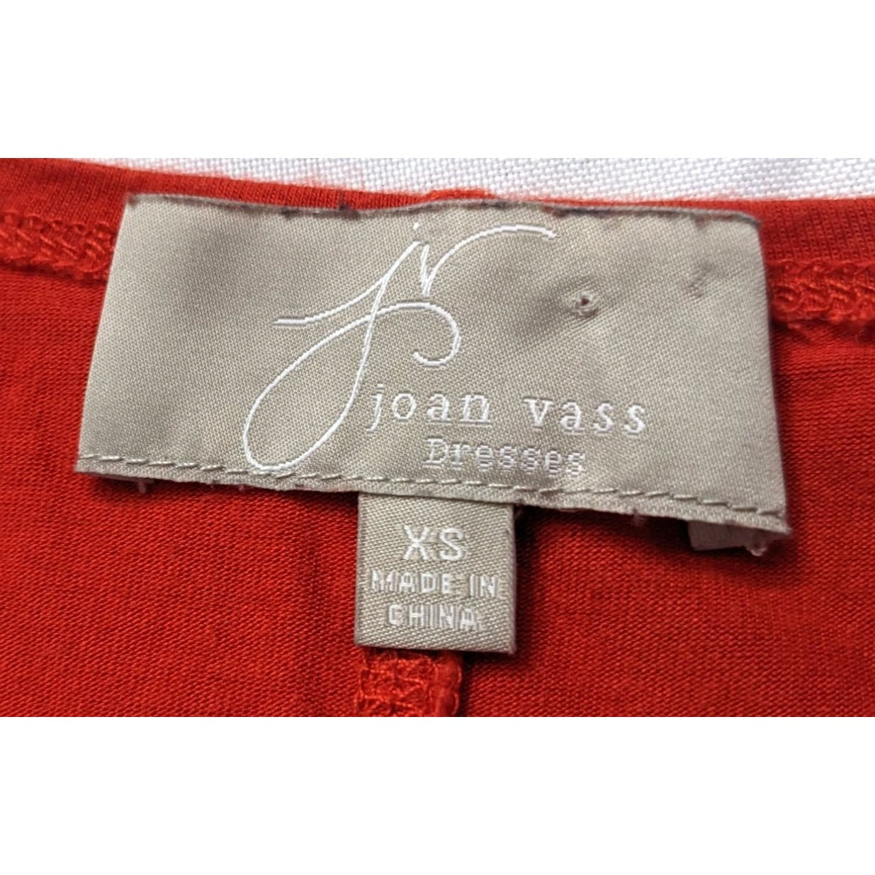 JOAN VASS Tomato Red Sleeveless Swing Tank A-line Mini Dress Tunic Size XS