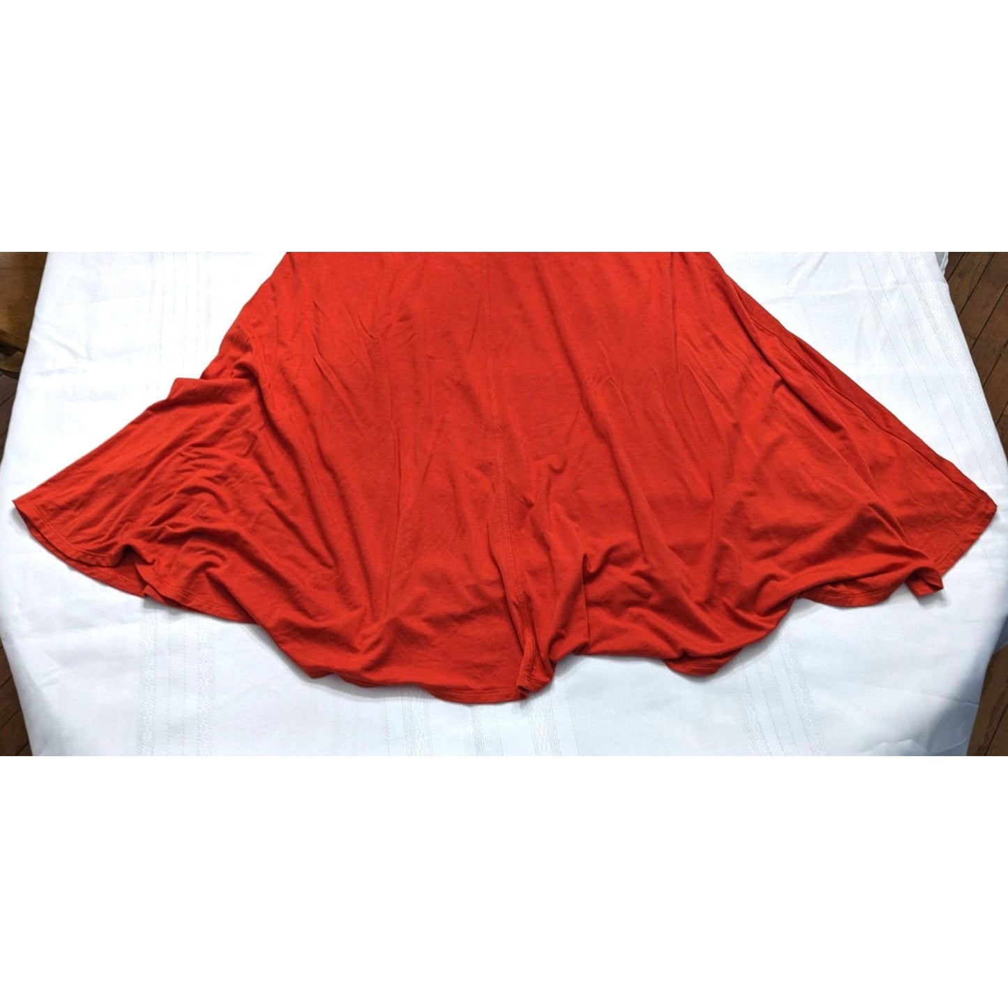 JOAN VASS Tomato Red Sleeveless Swing Tank A-line Mini Dress Tunic Size XS