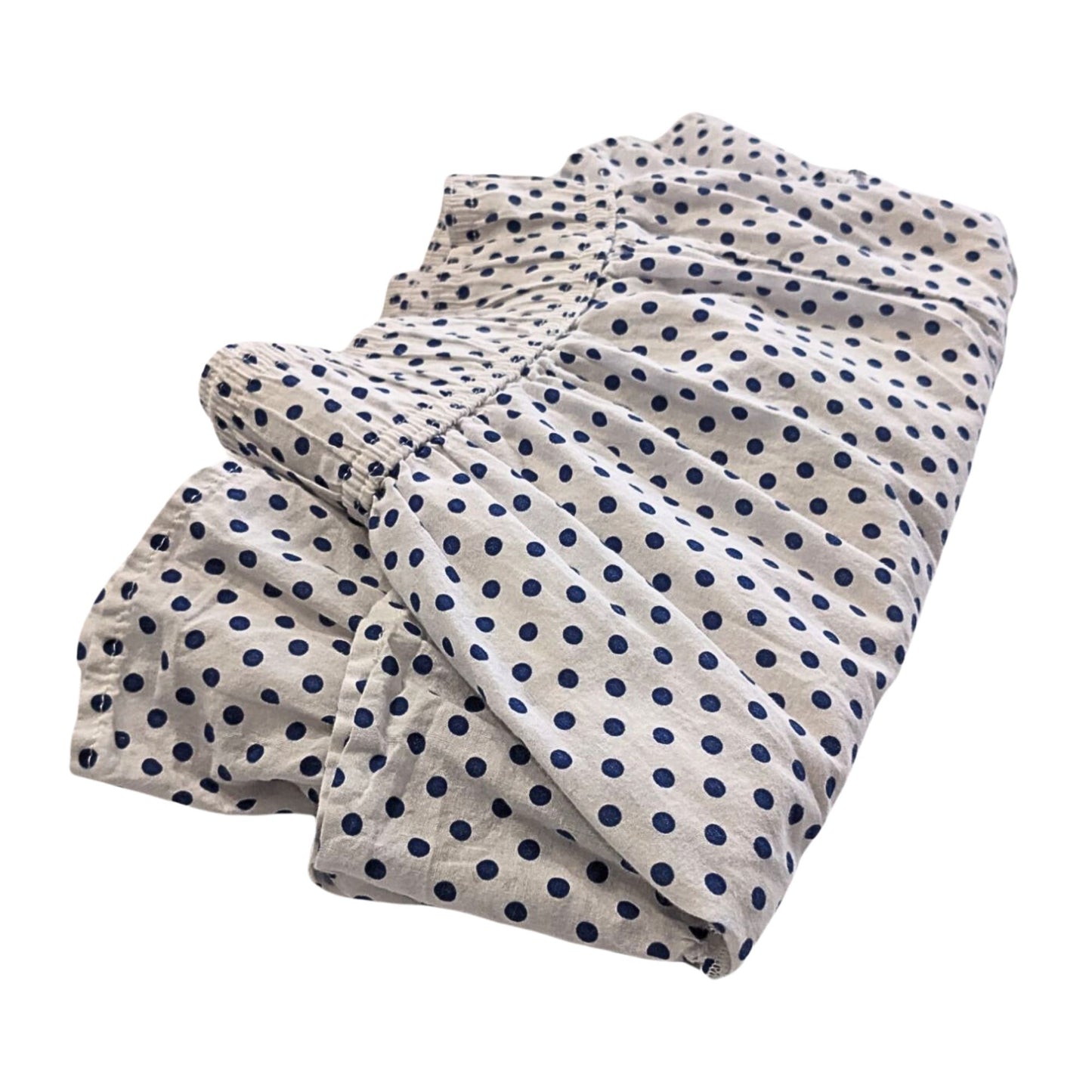 Vtg Y2K ABERCROMBIE & FITCH Cotton White Polka Dot Ruffle Tier Mini Skirt SzM