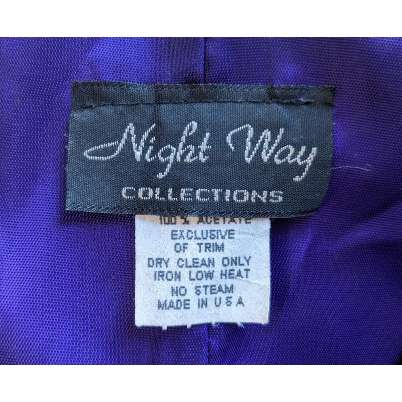 Vintage 90s/Y2K NIGHT WAY COLLECTIONS Azure Indigo Prom Dress Size 10