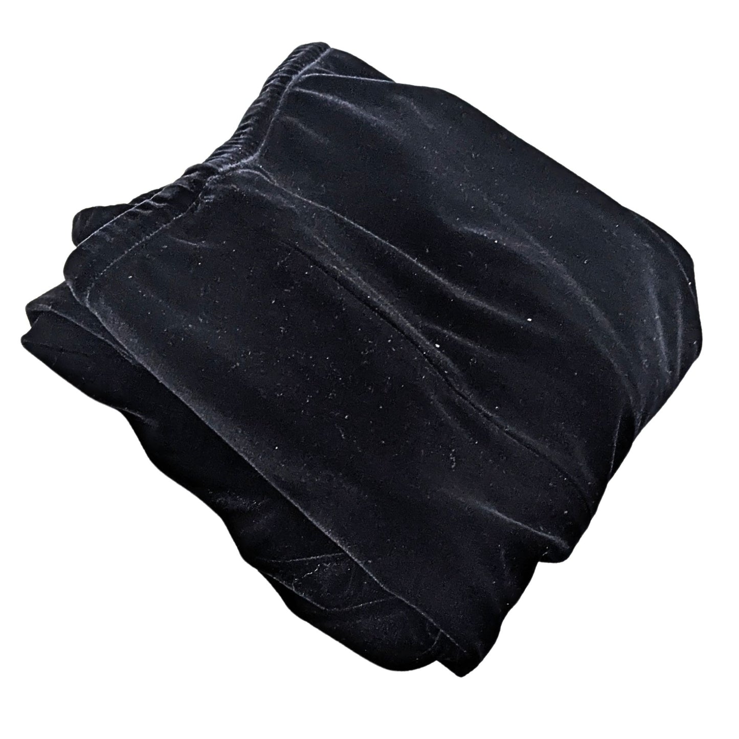 Vintage Y2K MIMI MATERNITY Black Velour Wide Leg Track Pants Size M