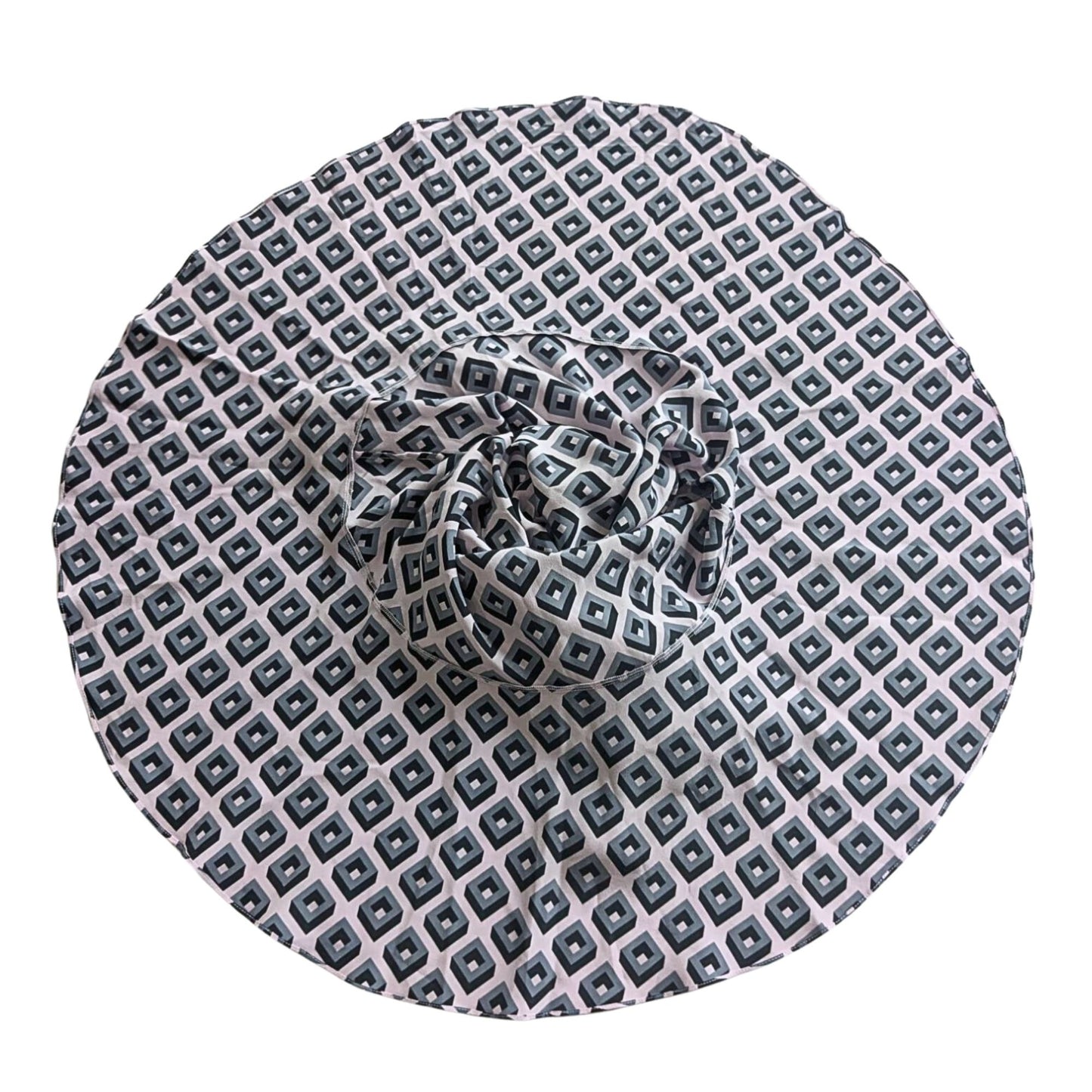 DIANE VON FURSTENBERG Purple Gray Keyhole Geometric Drop Waist Mini Dress Sz 0