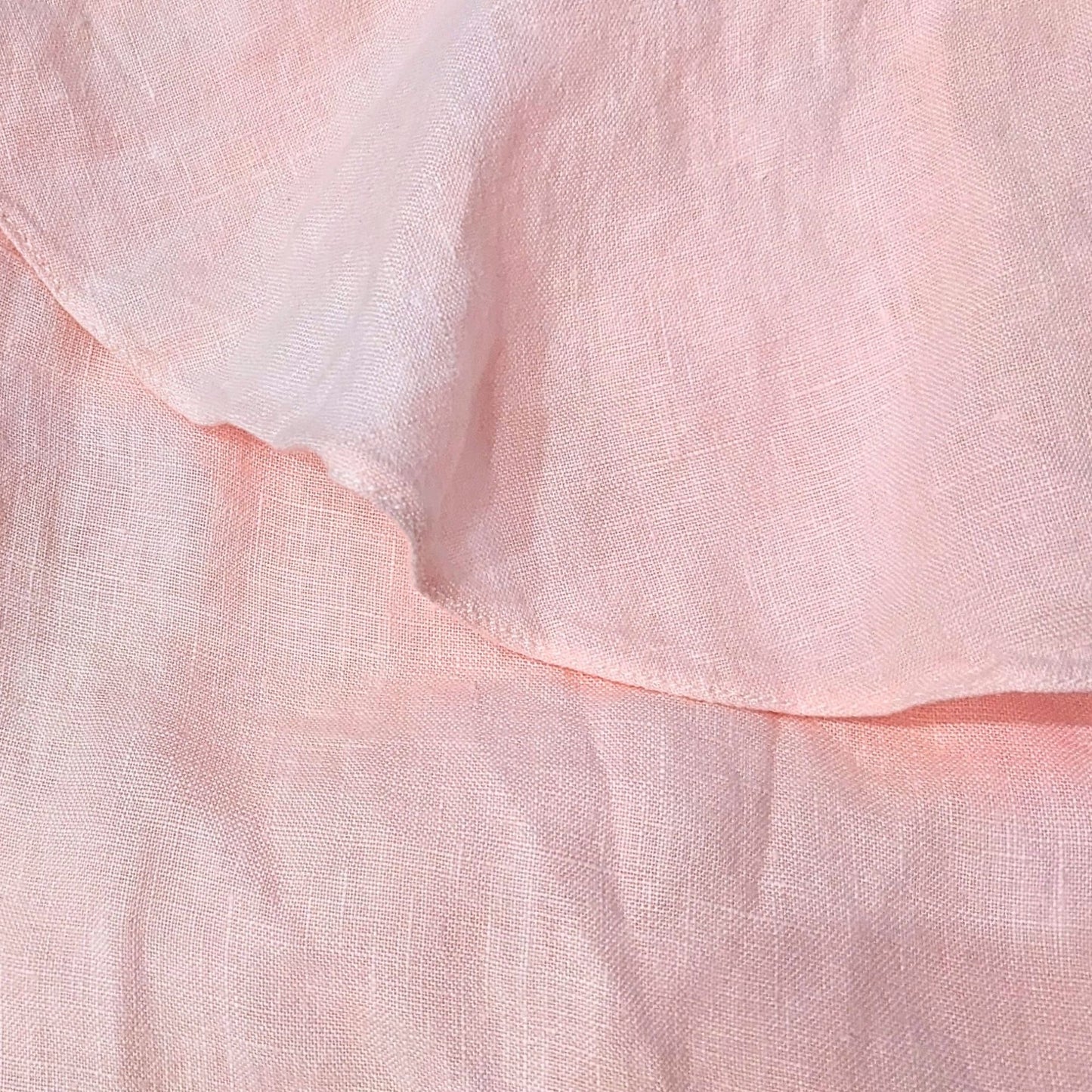 NWT CLAUDIO MILANO Pre-Launch Pink Ruffle Off-Shoulder Linen Jumpsuit #8707 Sz S