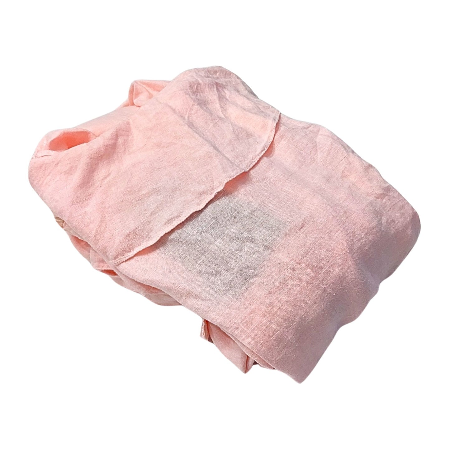 NWT CLAUDIO MILANO Pre-Launch Pink Ruffle Off-Shoulder Linen Jumpsuit #8707 Sz S