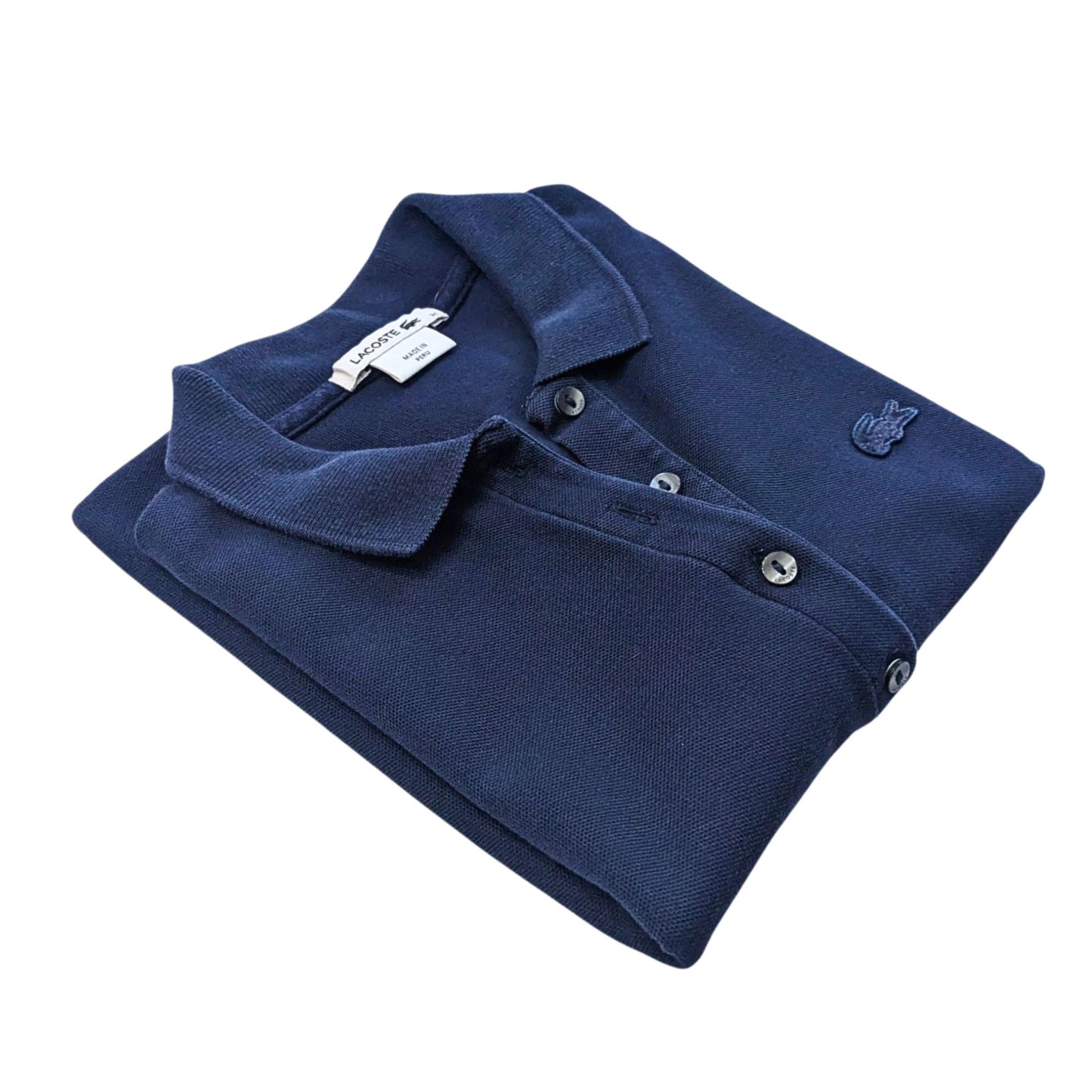 NWOT LACOSTE Navy 100% Cotton Micro Piqué Sleeveless Polo Mini Dress Size 34/S