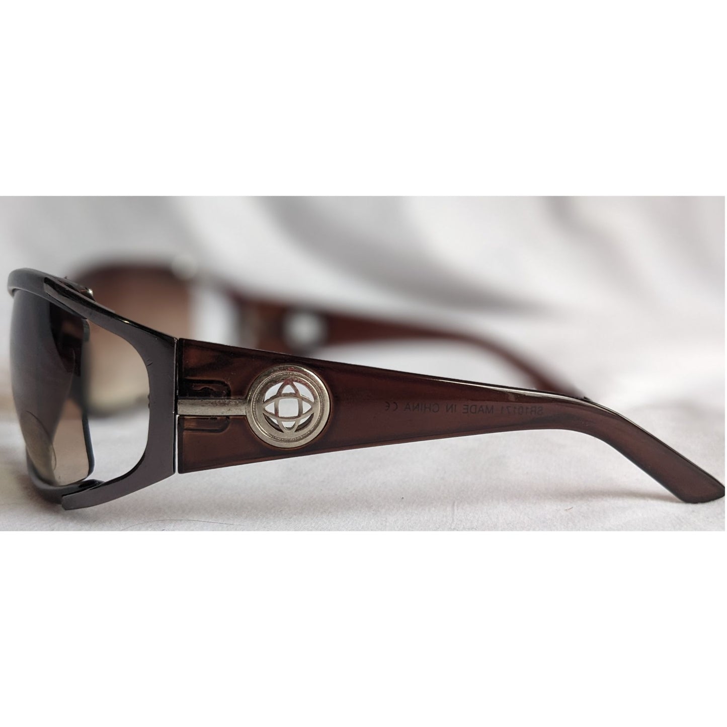 Vintage Y2K NWT UNKNOWN Brown Rectangular Sunglasses