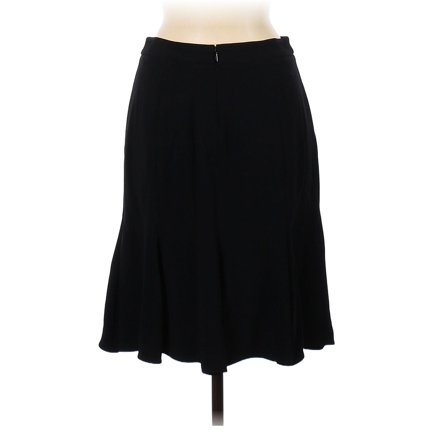 STELLA MCCARTNEY Karina Black Stretch Crepe Skirt Swing Flared Midi Size 42 (6)
