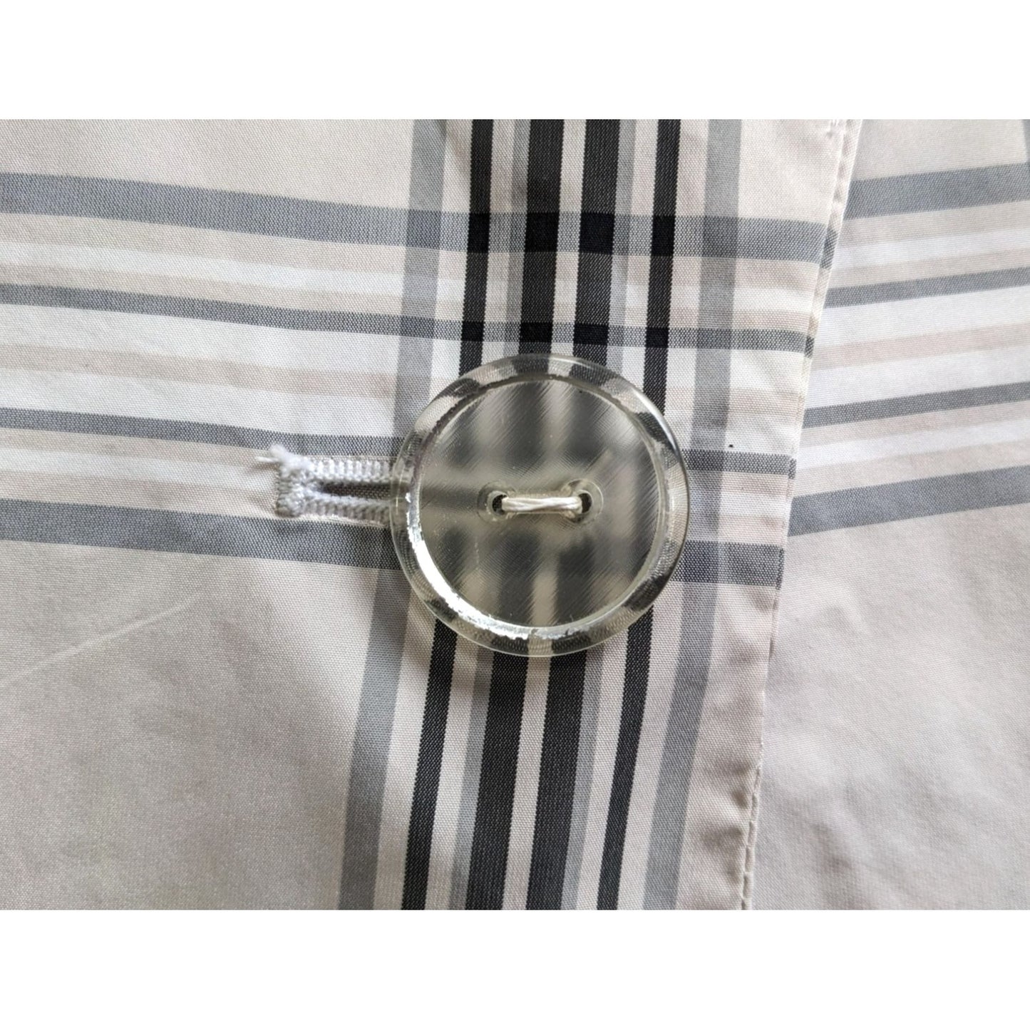 Vintage 90s DONNA DEGNAN Cream & Gray Plaid Windbreaker Blazer Size 10