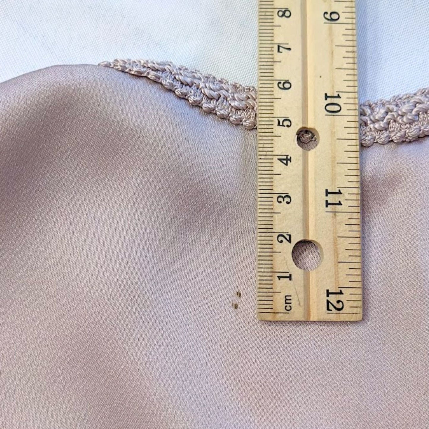 2015 ANDREW GN Dusty Mauve Boho Fringe Heirloom Fabric-Themed RTW Blouse Size 36
