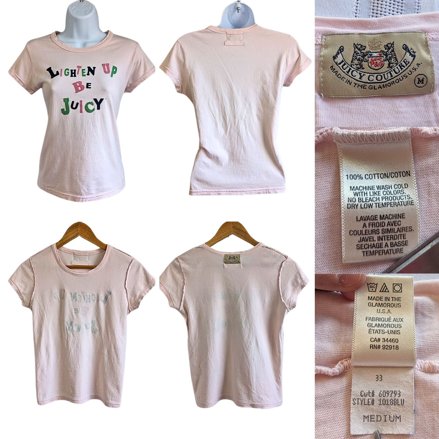 Vtg Y2K JUICY COUTURE Be Juicy Superfan Mix & Match 5pc Tracksuit Set + Bag Sz M