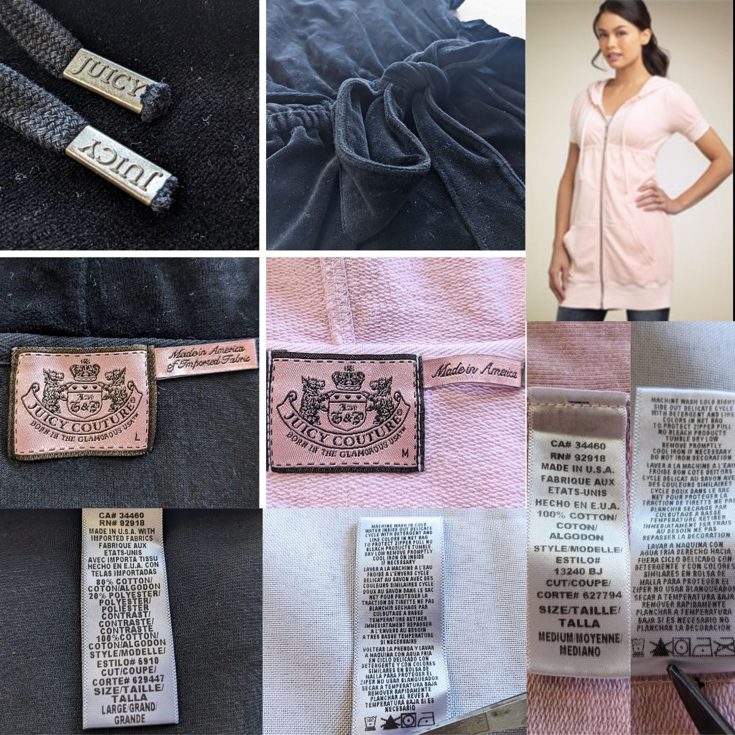 Vtg Y2K JUICY COUTURE Be Juicy Superfan Mix & Match 5pc Tracksuit Set + Bag Sz M