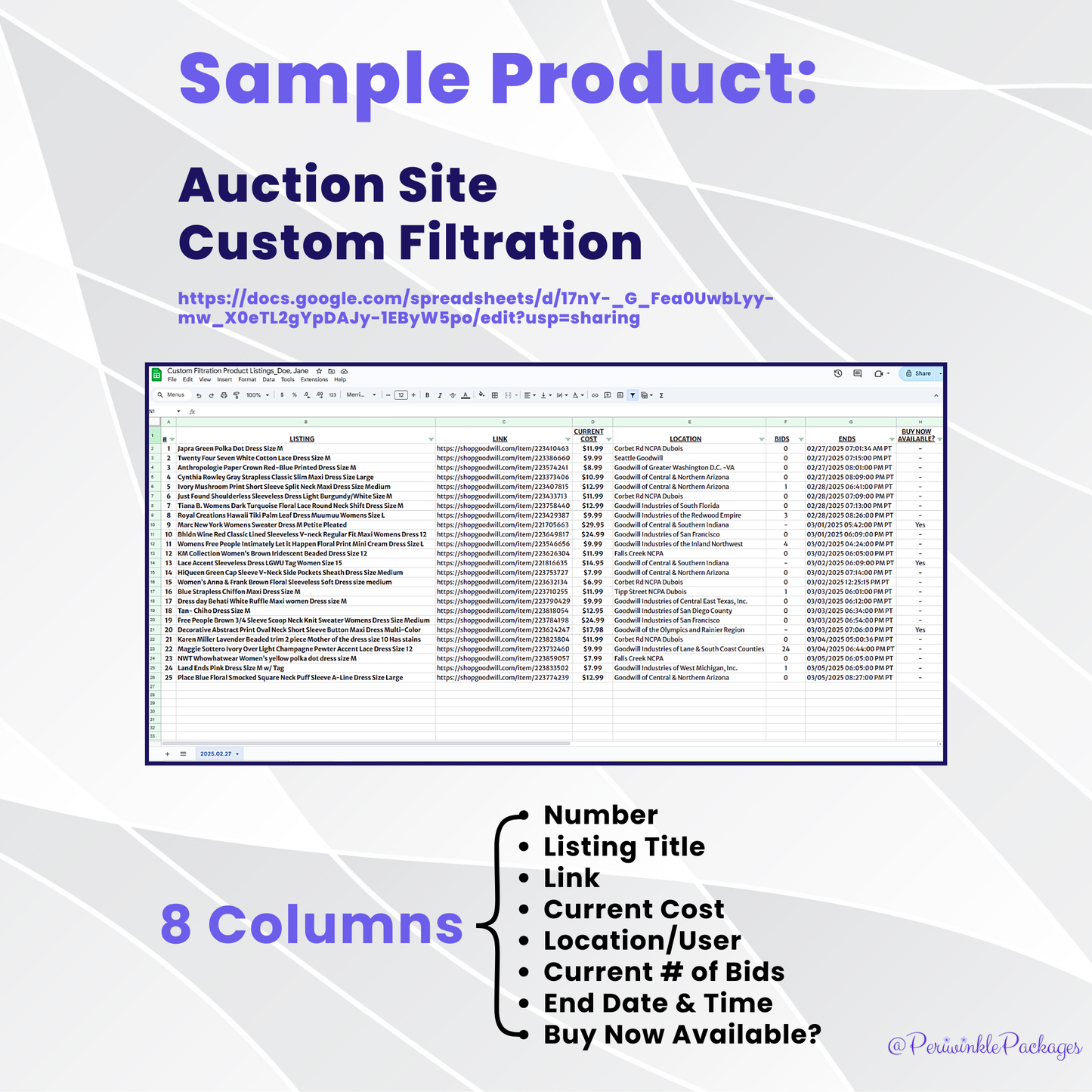 Advanced Search Filtering for Resale Databases