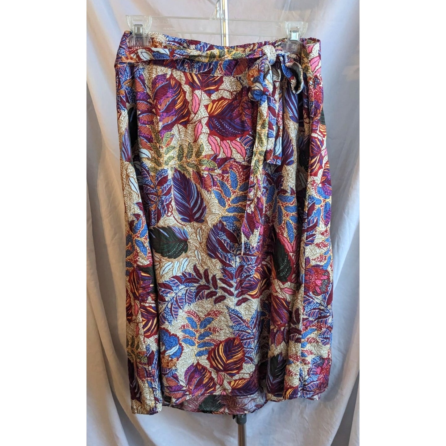 NWT WESTPORT Floral Hawaiian Palm Skirt Tropical Flowy Side Tie Size 1X