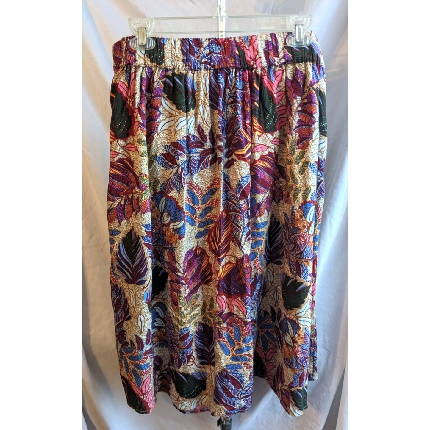 NWT WESTPORT Floral Hawaiian Palm Skirt Tropical Flowy Side Tie Size 1X