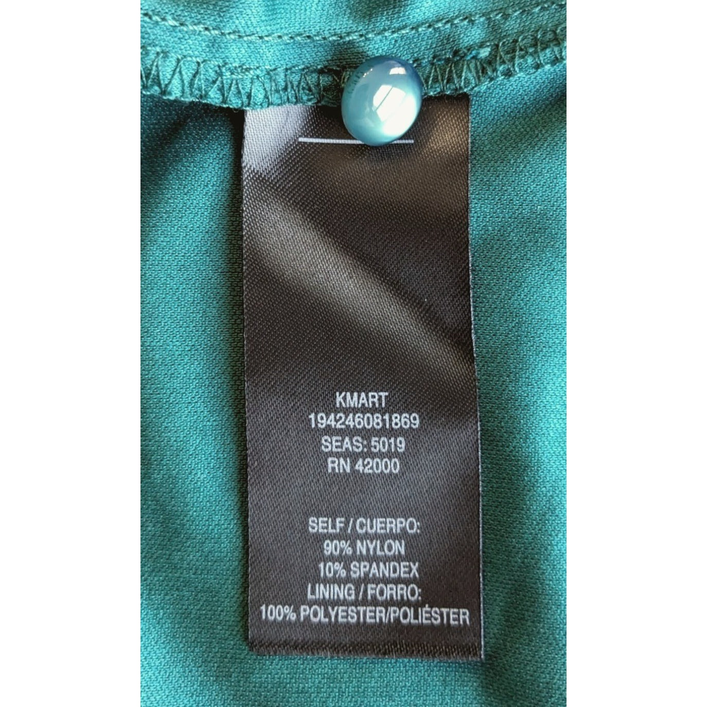 SIMPLY EMMA Emerald Green Lace Overlay Trumpet Sleeve Nylon Top Elegant Size 2X