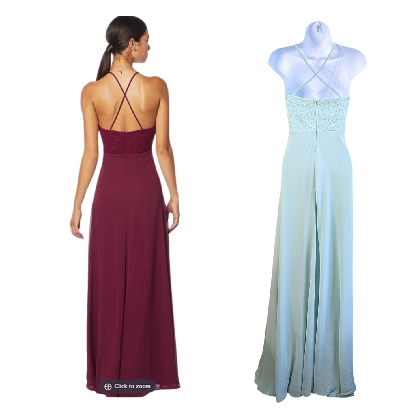 NWT BILL LEVKOFF 1702 Mint Green Extra Length Chiffon Bridesmaid Dress Size 14XL