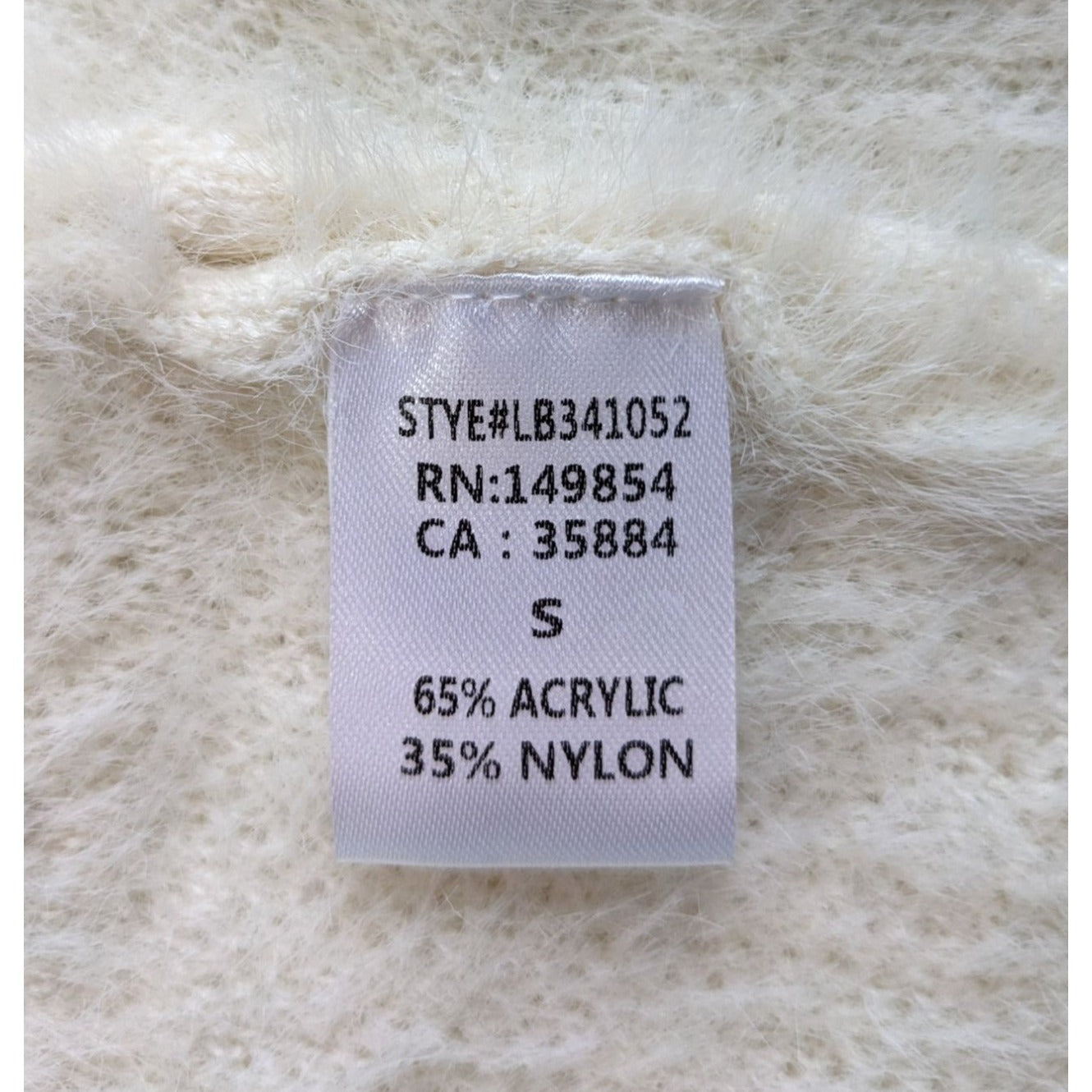 SAGE THE LABEL Ivory Fluff Long Sleeve Oversized Open Cardigan Size S