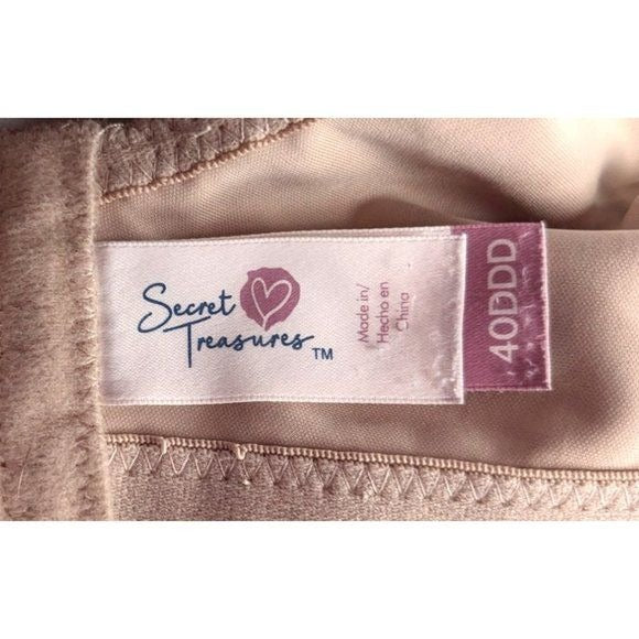 SECRET TREASURES Nude Wireless Padded Bra Size 40DDD