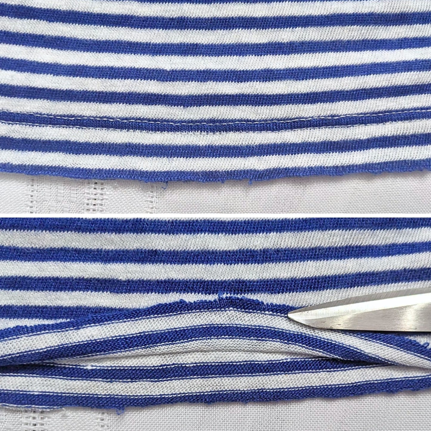 NWT RAFFI 100% Linen Blue & White Striped Coastal Long Sleeve Tee Size XXL