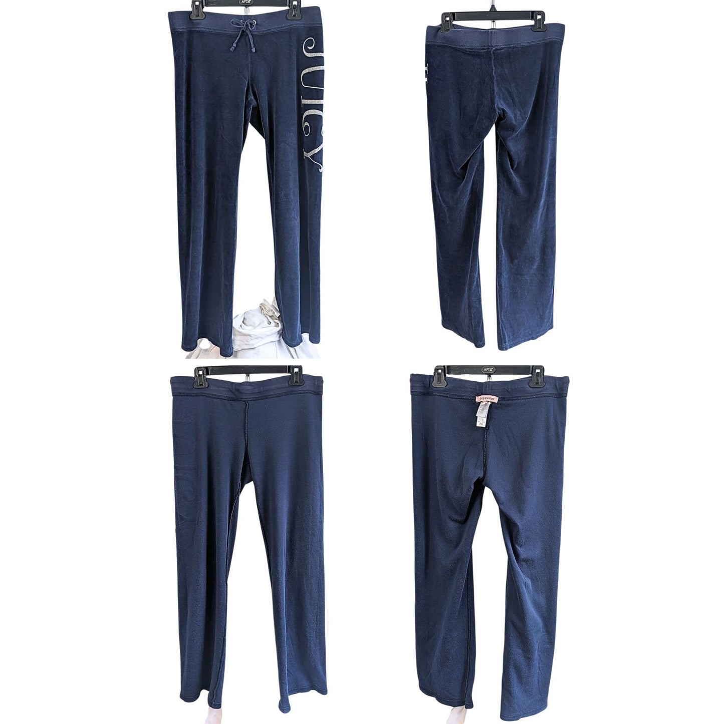 Vtg Y2K JUICY COUTURE Velour Winter Snowflake 2pc Tracksuit Set Size L/XL