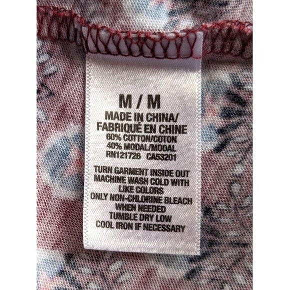 Aeropostale PRINCE & FOX Red & Blue Floral Romper 9657 Size M