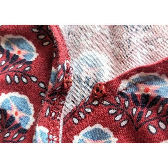 Aeropostale PRINCE & FOX Red & Blue Floral Romper 9657 Size M