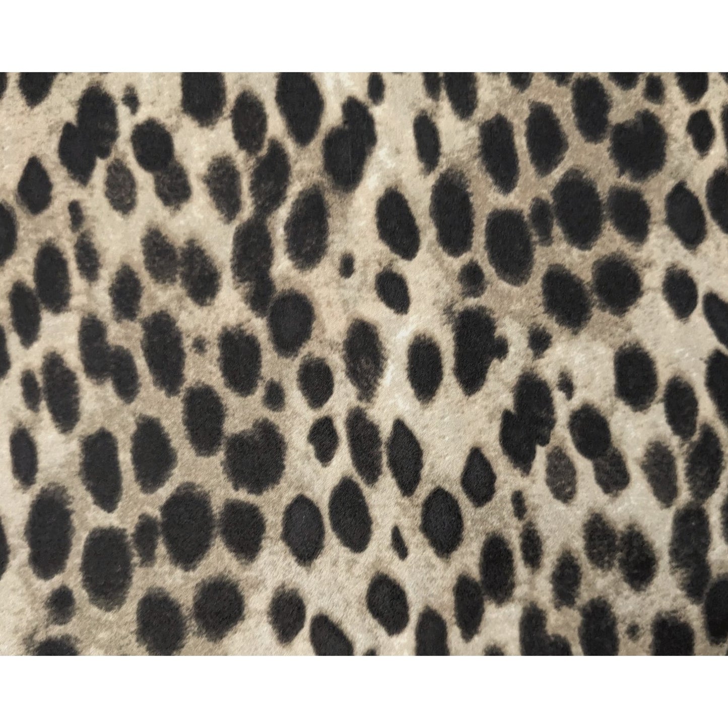 MICHAEL Michael Kors Tan Leopard Print Loose Drop Sleeve Blouse w/Tassels Size M