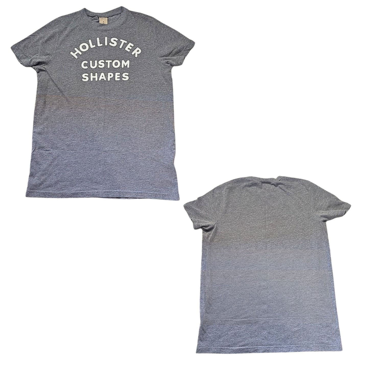 HOLLISTER Custom Shapes Heather Gray Crew Neck Short Sleeve Tee Men's Size M