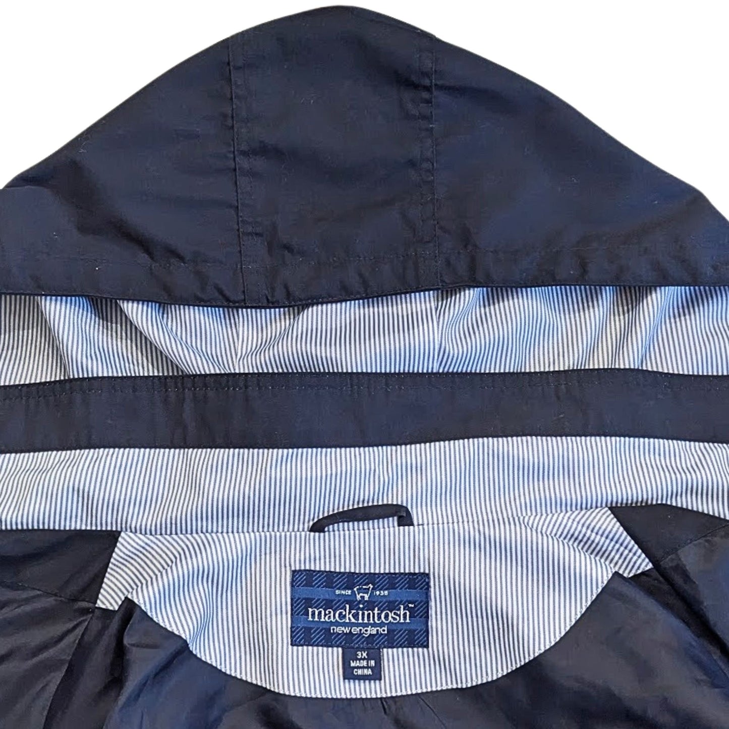 MACKINTOSH All Weather Lightweight Navy Blue Rain Utility Jacket Size 3X