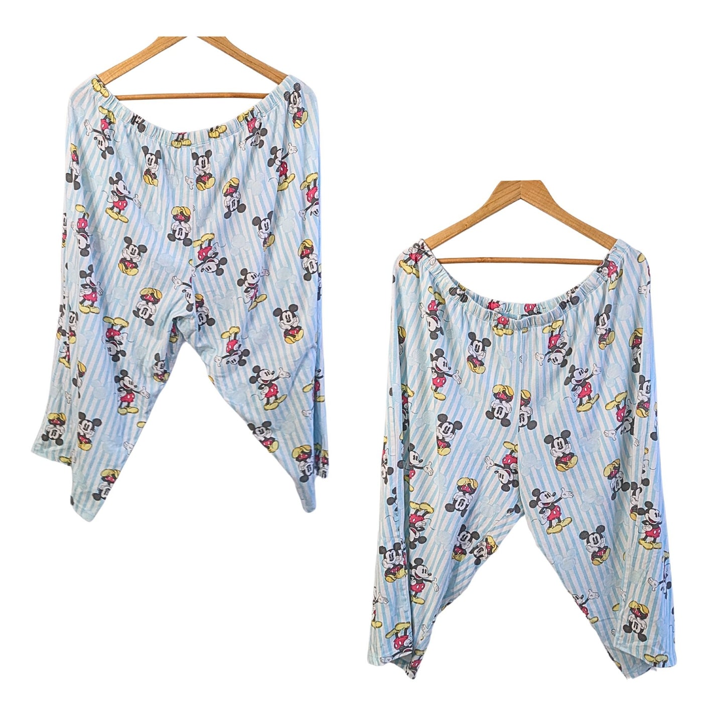 DISNEY MICKEY MOUSE Awning Stripe Cropped Pajama Pants Size 3X (22W-24W)
