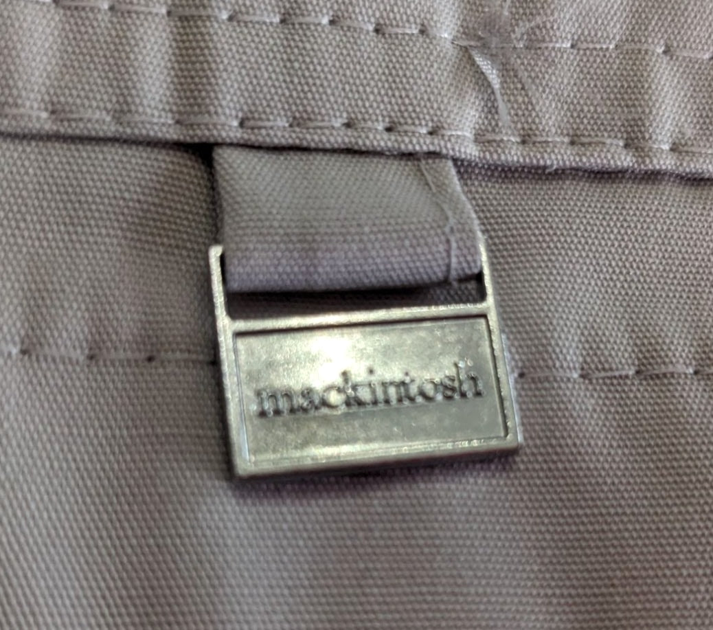 NWOT Vintage 90s Mackintosh New England Cream Green Raincoat Waterproof Size M/L